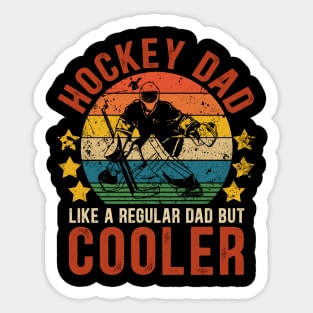 Ice Hockey Dad Funny Vintage Hockey Father's Day Gift Sticker